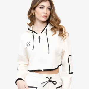 FELPA ITALY  SHORT AVORIO/NERO