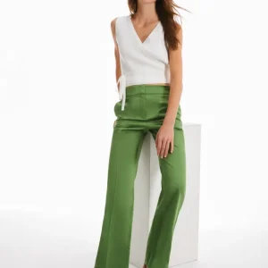 Pennyblack Pantaloni flare in raso di cotone BELBO