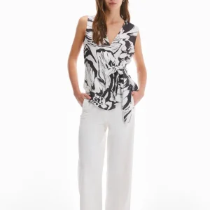 Pennyblack Top incrociato in raso ecosostenibile MICRON