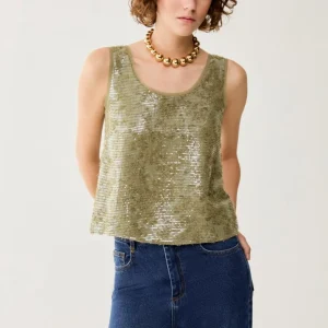Pennyblack Top in fil coupé con paillettes FIBBIA