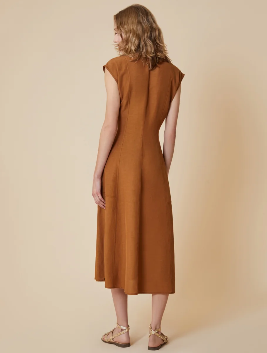 Pennyblack Abito midi in blend di lino ecosostenibile DONARE - immagine 5