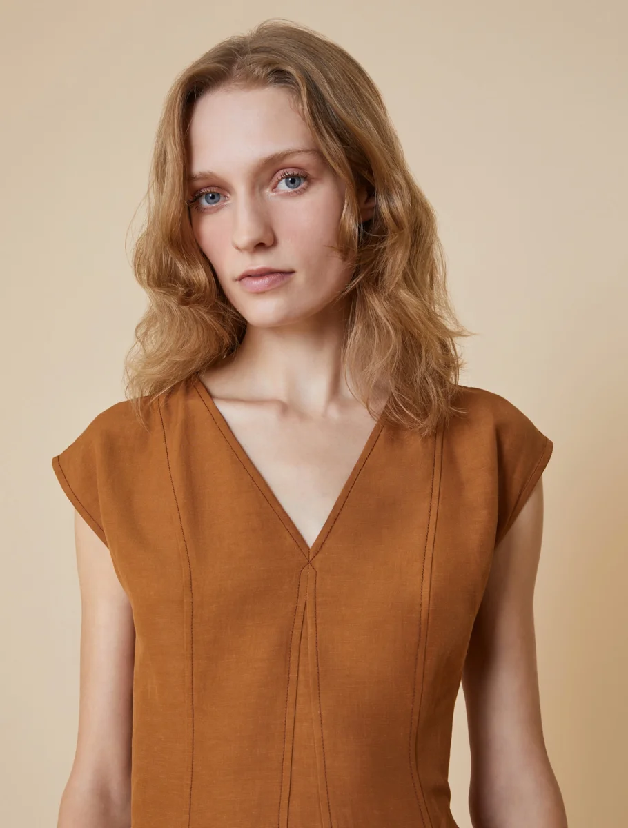 Pennyblack Abito midi in blend di lino ecosostenibile DONARE - immagine 3