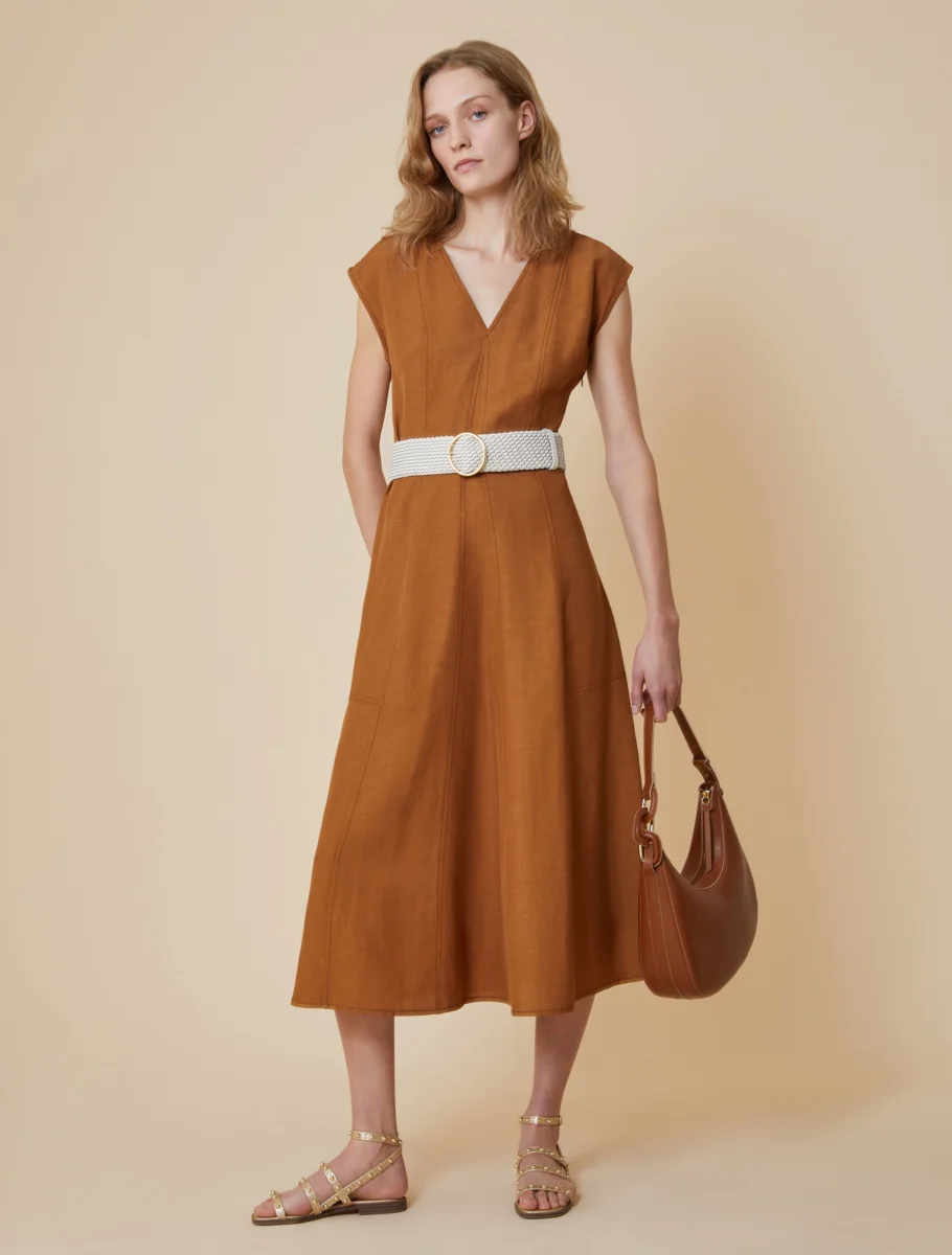 Pennyblack Abito midi in blend di lino ecosostenibile DONARE - immagine 2