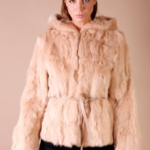 GIACCONE IN LAPIN CON CAPPUCCIO