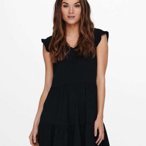 Abito corto manica volant