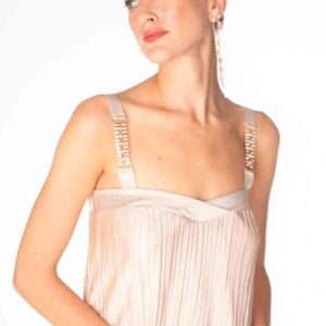 Abito corto plissettato