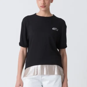 T-SHIRT IN MODAL CON BALZA PLACCATA