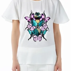 LIUJO t-shirt con applicazioni stampa IA0022J5003