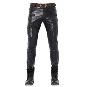 Pantalone Nero in Vera Pelle 100% da Uomo