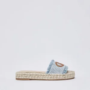 Liu jo Ciabatte in denim maxi logo SA6099TX523S1106