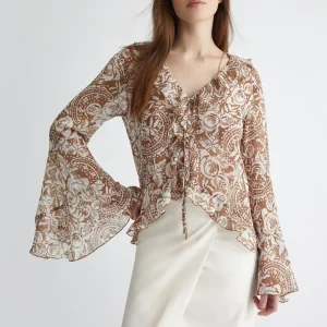 Liujo Blusa con pizzo ecosostenibile MA4305T3888N9214