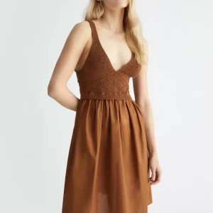 Liujo Abito in maglia e popeline ecosostenibile MA4071MA23A81027