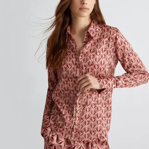 Liujo Camicia con stampa geometrica ecosostenibile CF4177TS531N9689