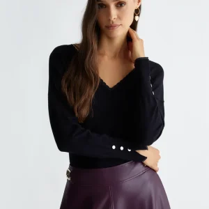 Liujo Maglia con scollo a V ecosostenibile WF4009MS49I22222