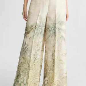 Liu jo Pantaloni palazzo in twill stampato ecosostenibile CA5353TS531M9265