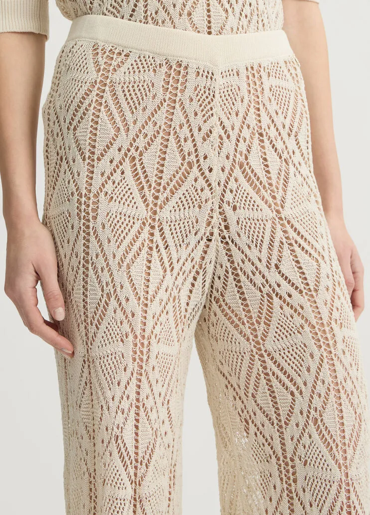 Liu jo Pantaloni in maglia crochet ecosostenibile WA5341MS00720304 - immagine 8