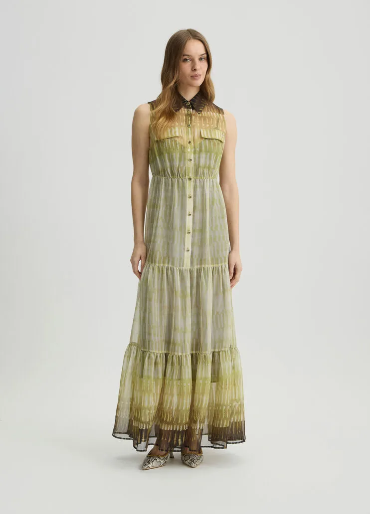 Liujo Abito chemisier in chiffon stampato ecosostenibile WA5031TS079M9549