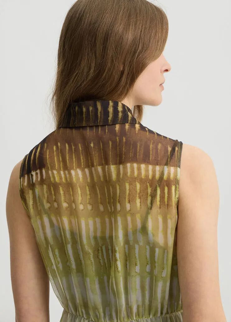 Liujo Abito chemisier in chiffon stampato ecosostenibile WA5031TS079M9549 - immagine 5