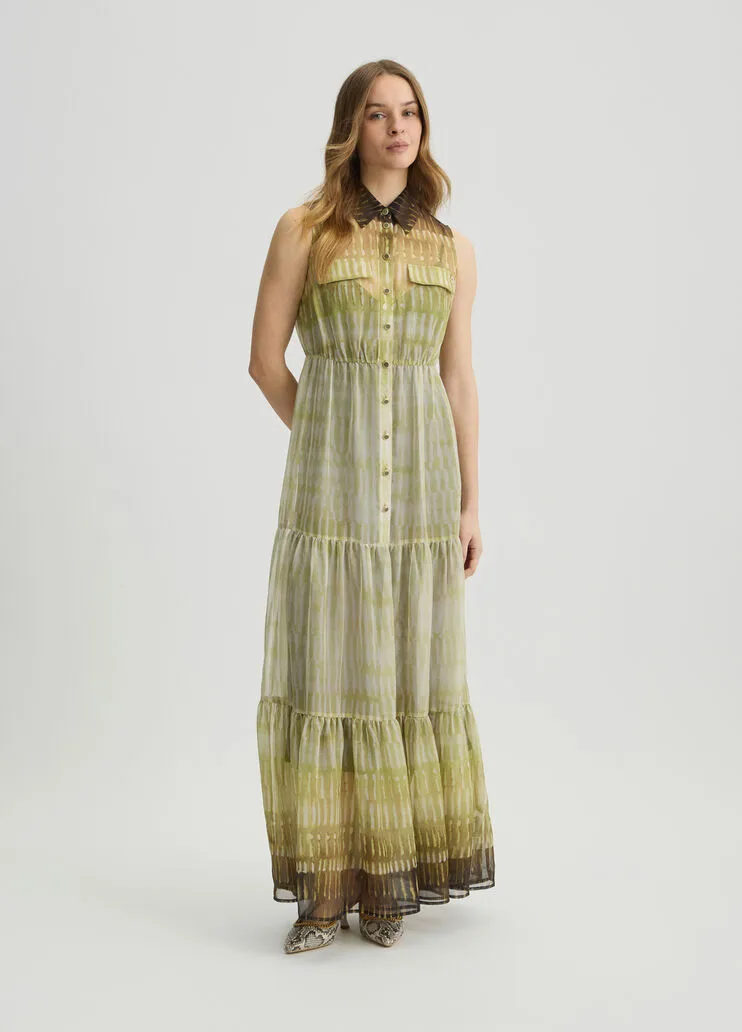 Liujo Abito chemisier in chiffon stampato ecosostenibile WA5031TS079M9549 - immagine 7