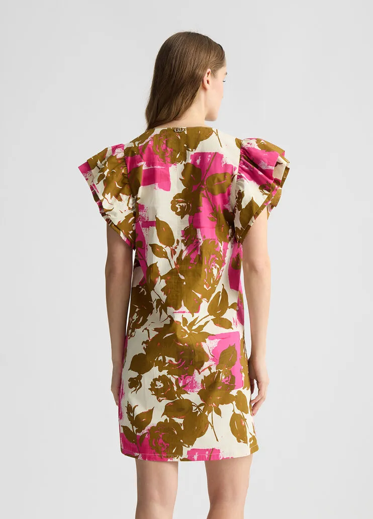 Liujo Abito corto in popeline stampato ecosostenibile WA5358T4853Z9808 - immagine 7