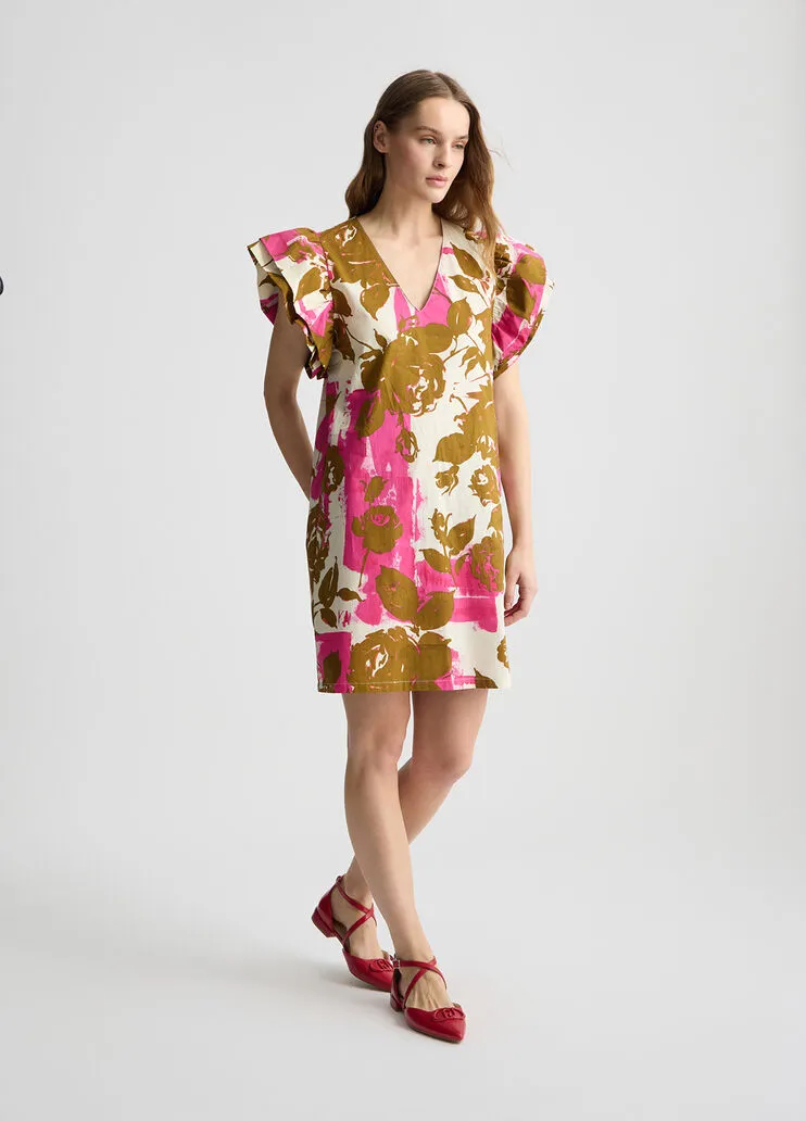 Liujo Abito corto in popeline stampato ecosostenibile WA5358T4853Z9808 - immagine 2