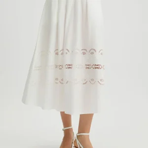 Liu jo Gonna in cotone con ricamo ecosostenibile WA5258T485320304