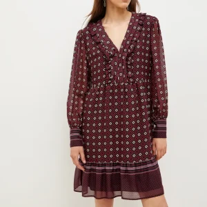 Liu jo Vestito in georgette con stampa geometrica WF2519T4184R9692