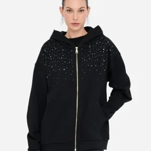 Liujo Felpa in cotone con strass UF5253F087322222