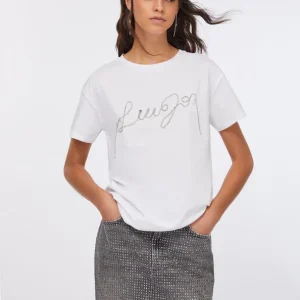 Liujo T-shirt con stampa ecosostenibile UF5261JS923Q9698