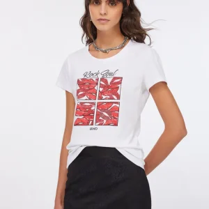 Liujo T-shirt con stampa ecosostenibile UF5265JS923M9942