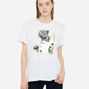 Liujo T-shirt con stampa ecosostenibile UF5271JS923M9943