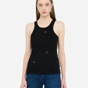 Liujo Top con applicazioni gioiello MF5447J4822P9124