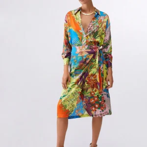 Liu jo Gonna lunga in raso stampato WA6483T471AP9363