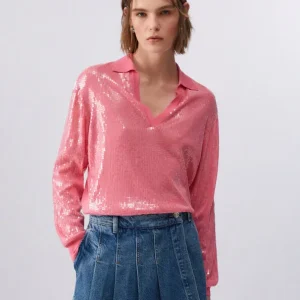 Liujo Maglia con paillettes ecosostenibile WA6218MA68RL9050