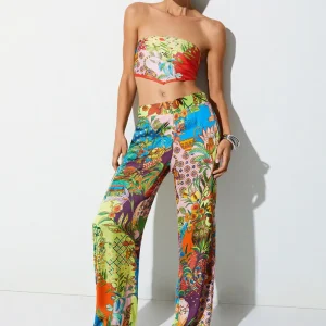 Liu jo Pantaloni in raso stampato WA6484T473AP9363