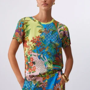 Liujo T-shirt in raso stampato WA6512T473AP9363