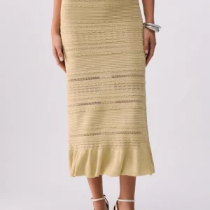 Liu jo Gonna lunga in maglia traforata CA6239MA06SA4387