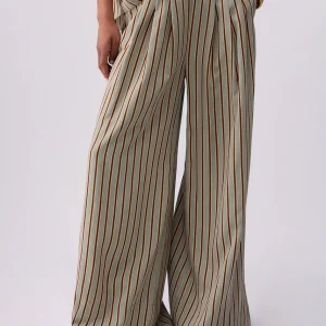 Liu jo Pantaloni in viscosa a righe CA6089T553AP9641