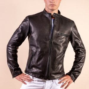 BIKER UOMO IN NAPPA LAVATA