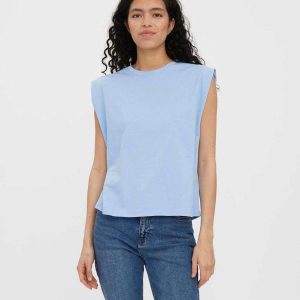 Top con maniche volant