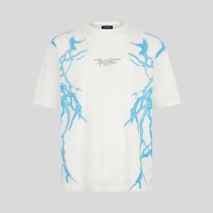 White T-Shirt
Lateral Light Blue 
Lightning