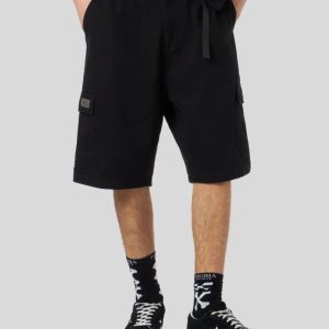 Black Cargo Shorts
Metal Label