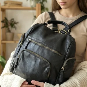 Zainetto in pelle lavata lavorazione artigianale ALICE