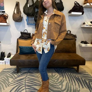 Giacca corta in microfibra