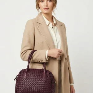 Borsa in vera pelle intrecciata AURORA