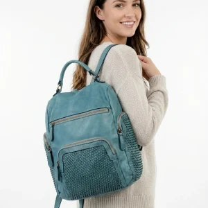 Zaino multitasche in pelle lavata SOFIA