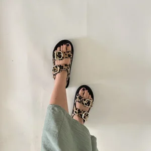 Sandalo doppia fascia animalier MINORCA