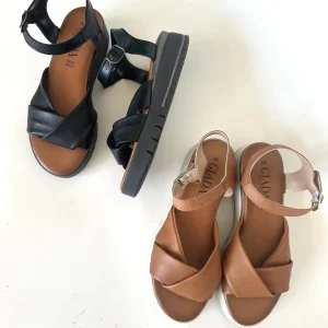 Sandalo con fascia in vera pelle ISCHIA