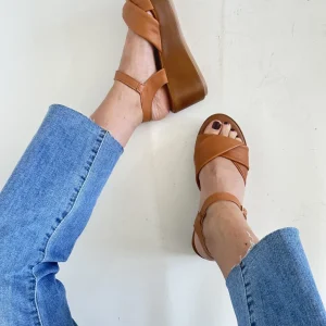 Sandalo con fascia in vera pelle CAPRI