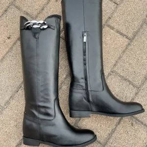 Stivale alto in vera pelle